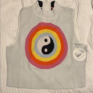 Staud Nat cropped yin yang top